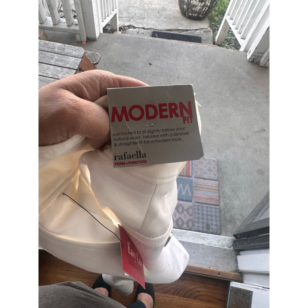 Rafaella Form + Function White Stretch Career Pan… - image 7